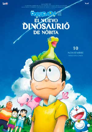 Cartel de Doraemon. El nuevo dinosaurio de Nobita