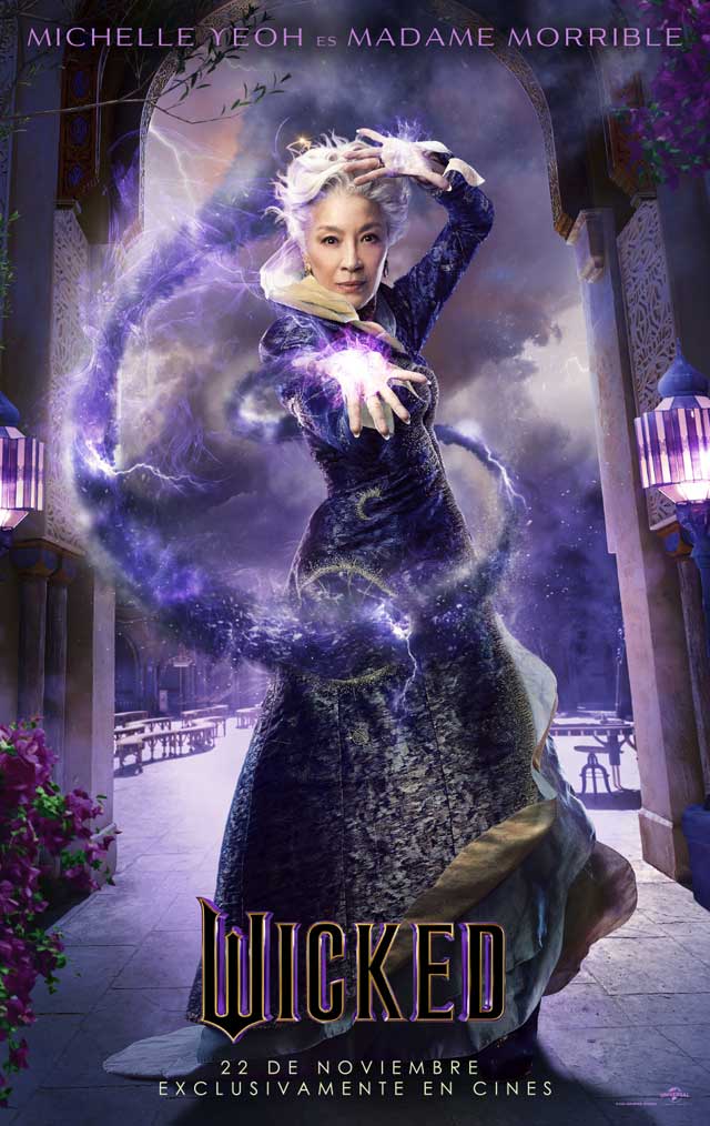 Wicked - cartel Michelle Yeoh es Madame Morrible