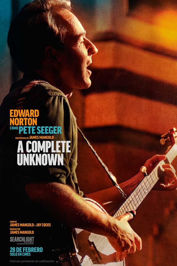 A complete unknown - cartel Edward Norton como Pete Seeger