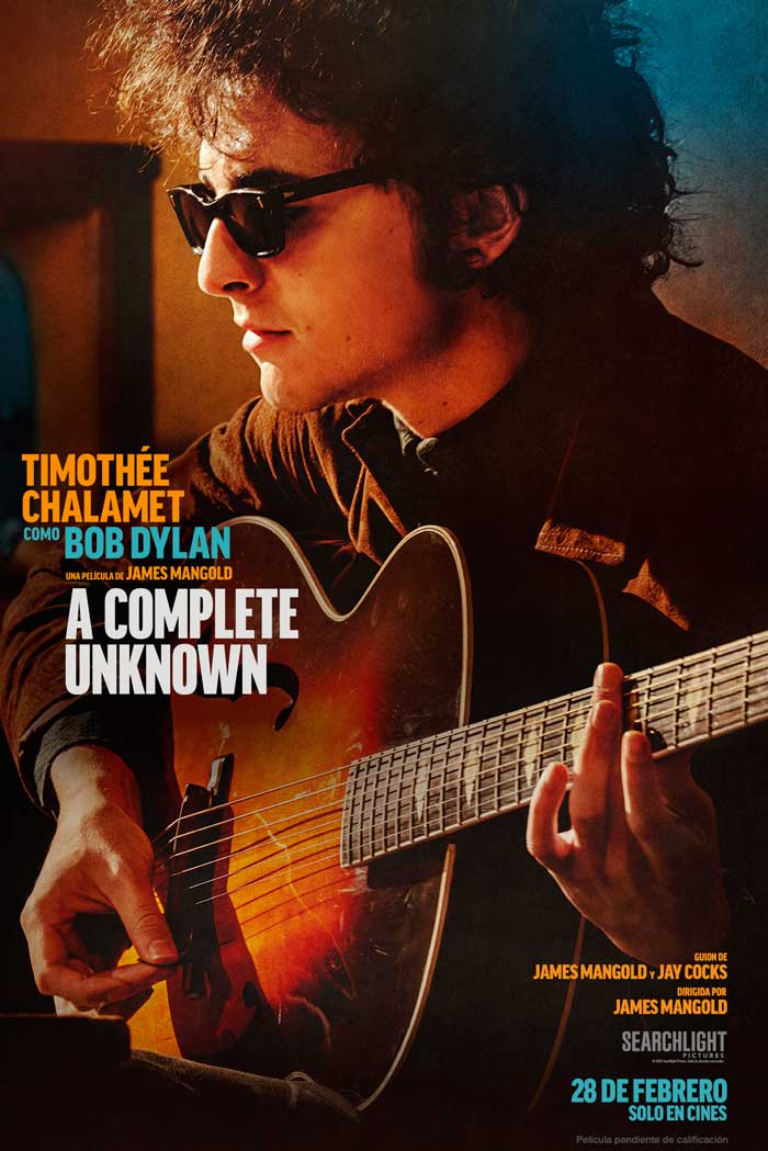 A complete unknown - cartel Timothée Chalamet como Bob Dylan