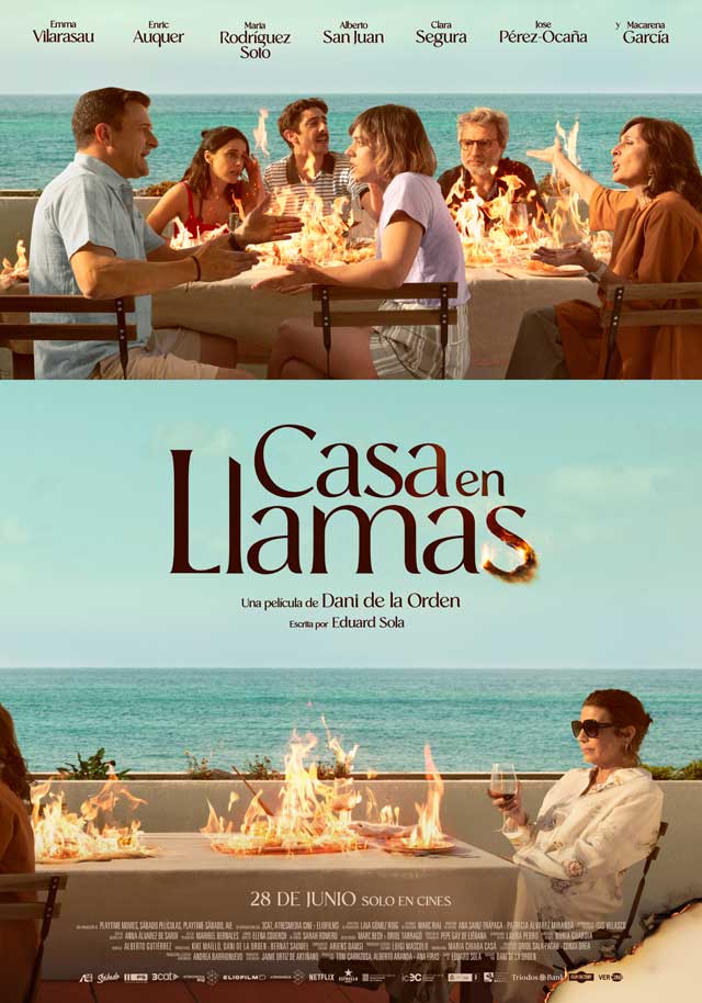 Casa en llamas - cartel