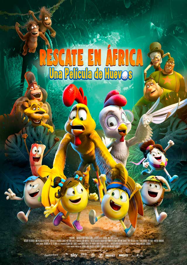 Rescate en África. Una película de huevos - cartel