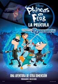 Cartel de Phineas y Ferb: A través de la segunda dimensión