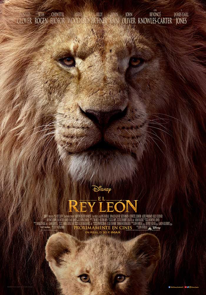 El rey león (The lion king), Donald Glover, Seth Rogen, Jon Favreau
