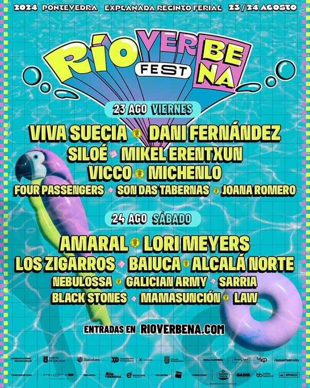 Río Verbena Fest Cartel por días edición 2024