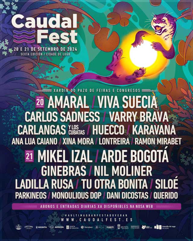 Caudal Fest Cartel por días edición 2024