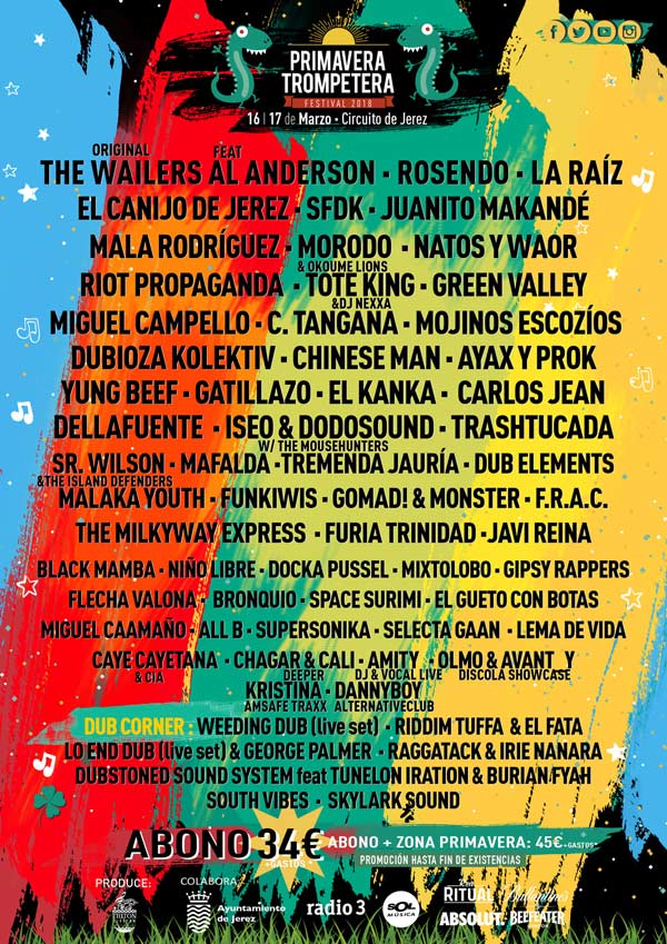 Primavera Trompetera Festival Cartel edición 2018 (versión aplazada)